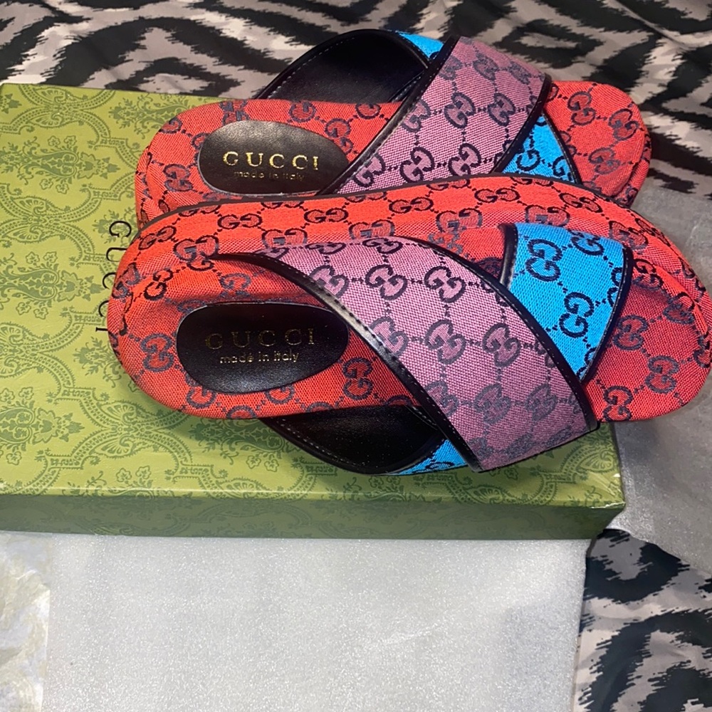 Gucci platform multicolor